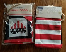 NEW Junk Food Striped Flag  Stars Patchwork Bandana 2 Pack -