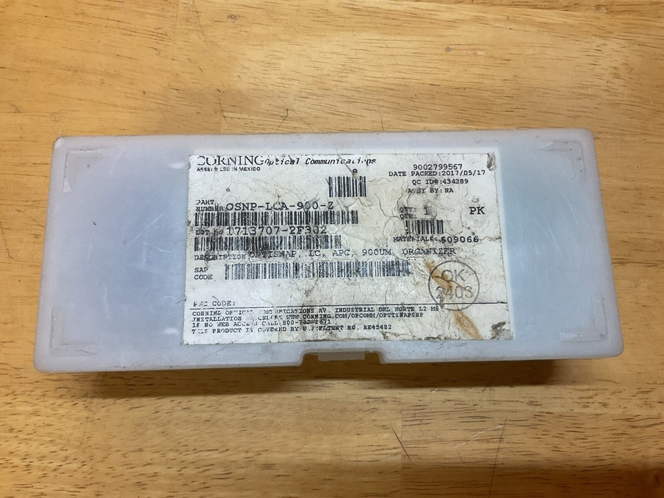 Corning OSNPLCA900Z OptiSnap Mechanical Connector SM LC/APC (Box Of 20) eBay