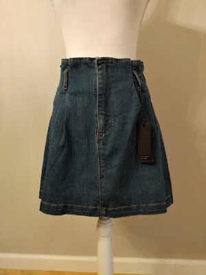 NWT Black Label Cest Toi Jean Paper Bag Mini Skirt Women's Juniors Large