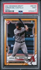2021 1st Bowman Draft Paper GOLD RC Adrian Del Castillo #BD-108 /50 PSA 9 Pop 1!
