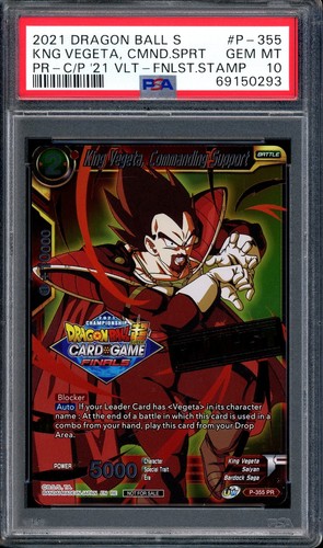 2021 Dragon Ball Super Card Game Final Championship Side Event Winner Championship 2021 Vault Set King Vegeta, Commanding Support P-355