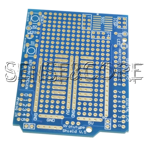 Prototype PCB for Arduino UNO R3 Shield Board FR-4 Fiber 2mm+2.54mm ...
