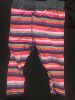 Pantalon Court Bébé Fille Catimini - Rayé Multicolore - Taille 6-9 Mois - Coton - Occasion Très Bon état