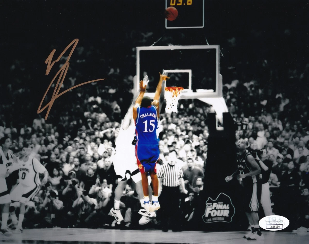 Mario Chalmers The Shot Kansas Jayhawks KU 2008 Champs JSA SIGNED 8x10  AUTOGRAPH | eBay