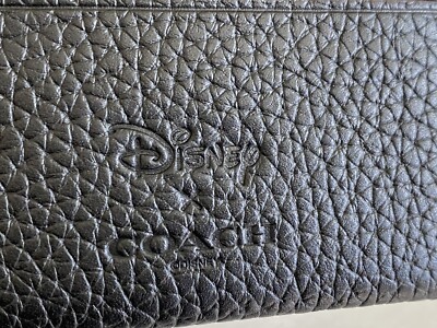 NWT COACH X DISNEY BLACK/MULTI LEATHER CARD CASE CG971 | eBay