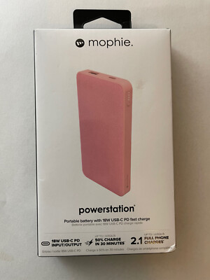 New SEALED Morphie Powerstation PD Fast Charge 10,000mAh USB-C Charger in Pink 
