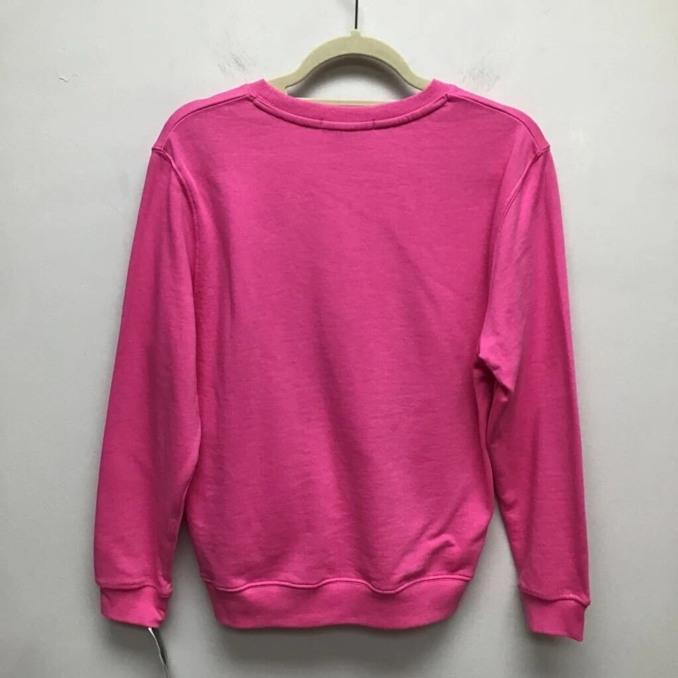 French Connection женщин Crewneck толстовка розовый пуловер любовь ворота XS новый - Изображение 3 из 4