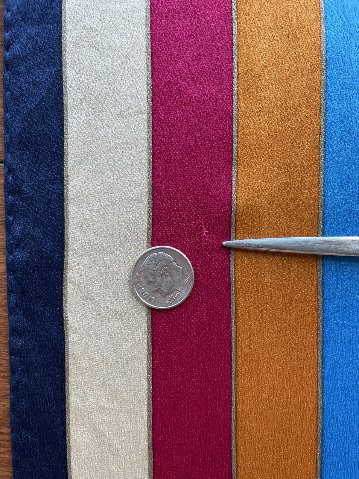 Echo Colorful Striped  100% Silk Rectangular Scar… - image 4