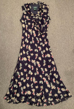Lauren Ralph Lauren Silk Dress Sz 6 Floral Print Polo Daisy Daisies Flowers