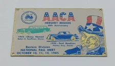 1985 AACA Hershey Region Fall Meet Dash Plaque 1955 Chevy Nomad 1935 Roadster A