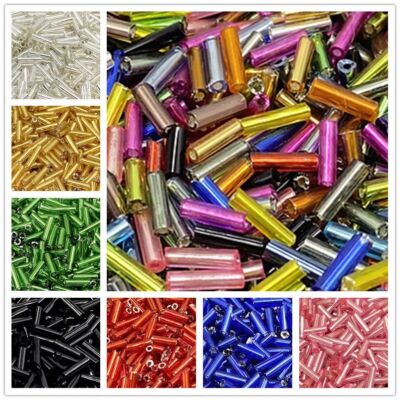 Long Tube Bead Glass Seed Spacer Beads DIY Necklace Bracelets Accessories 500Pcs