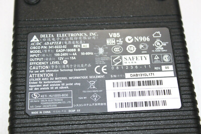 DELTA Original Cisco EADP 341-0222-02 ,EADP-180BB B , 12V , 15A , 8 Pin , NEU
