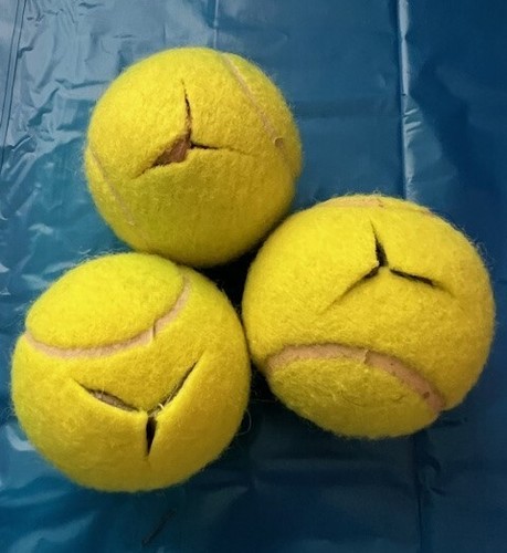 120 PreCut Pre-Cut Tennis Balls For Chairs (Recycled) Top Quality and Condition! - Picture 1 of 4
