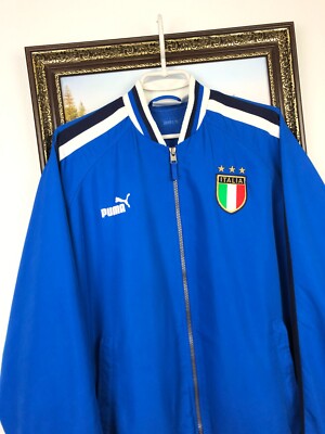 Vintage 90's Italy Puma Football Jacket Soccer Bomber Mens Rare