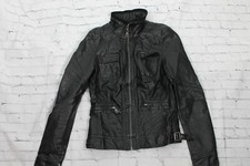 Only Blue Behavior - Ladies Black Moto Faux Leather Jacket Size 34