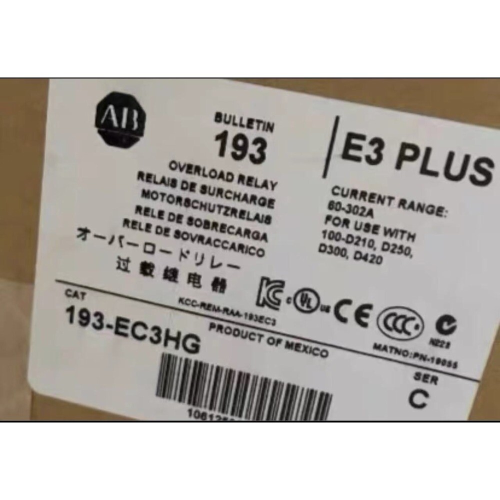 ALLEN BRADLEY 193-EC3HG AB E3 Pl 18-90 A Overload Relay 193EC3HG  US Free Tax