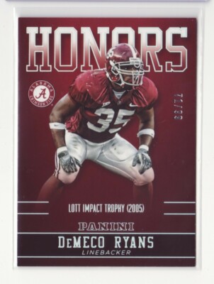 2015 Panini Collegiate Alabama Honors Silver #DRAL DeMeco Ryans /99 - Flat S/H