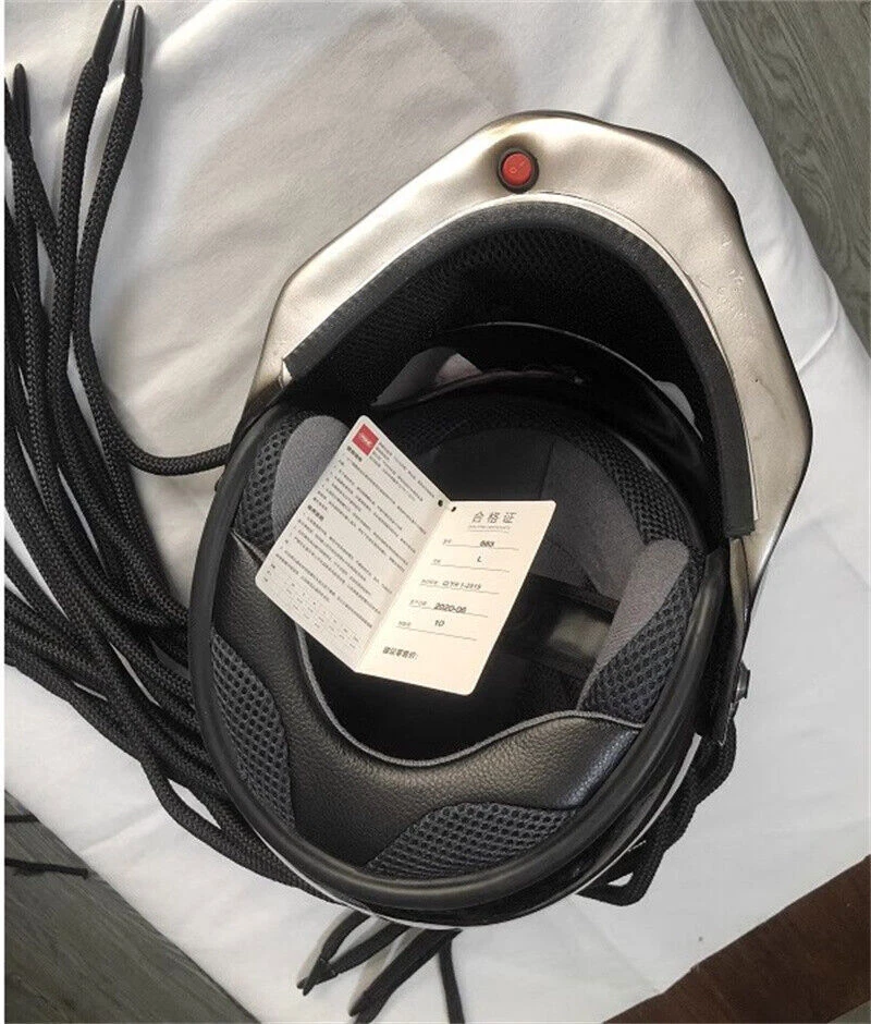 Alien Predator Fangs Wasp Motorcycle Helmet Retro Full Face Helmet Laser Light - Bild 4 von 4