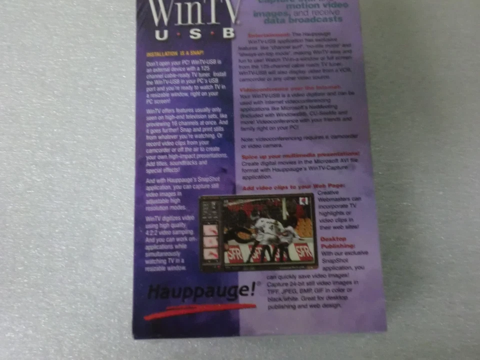 Vintage Hauppauge! WinTV USB Model 602   - New/Sealed in Retail Box - Image 2 of 4