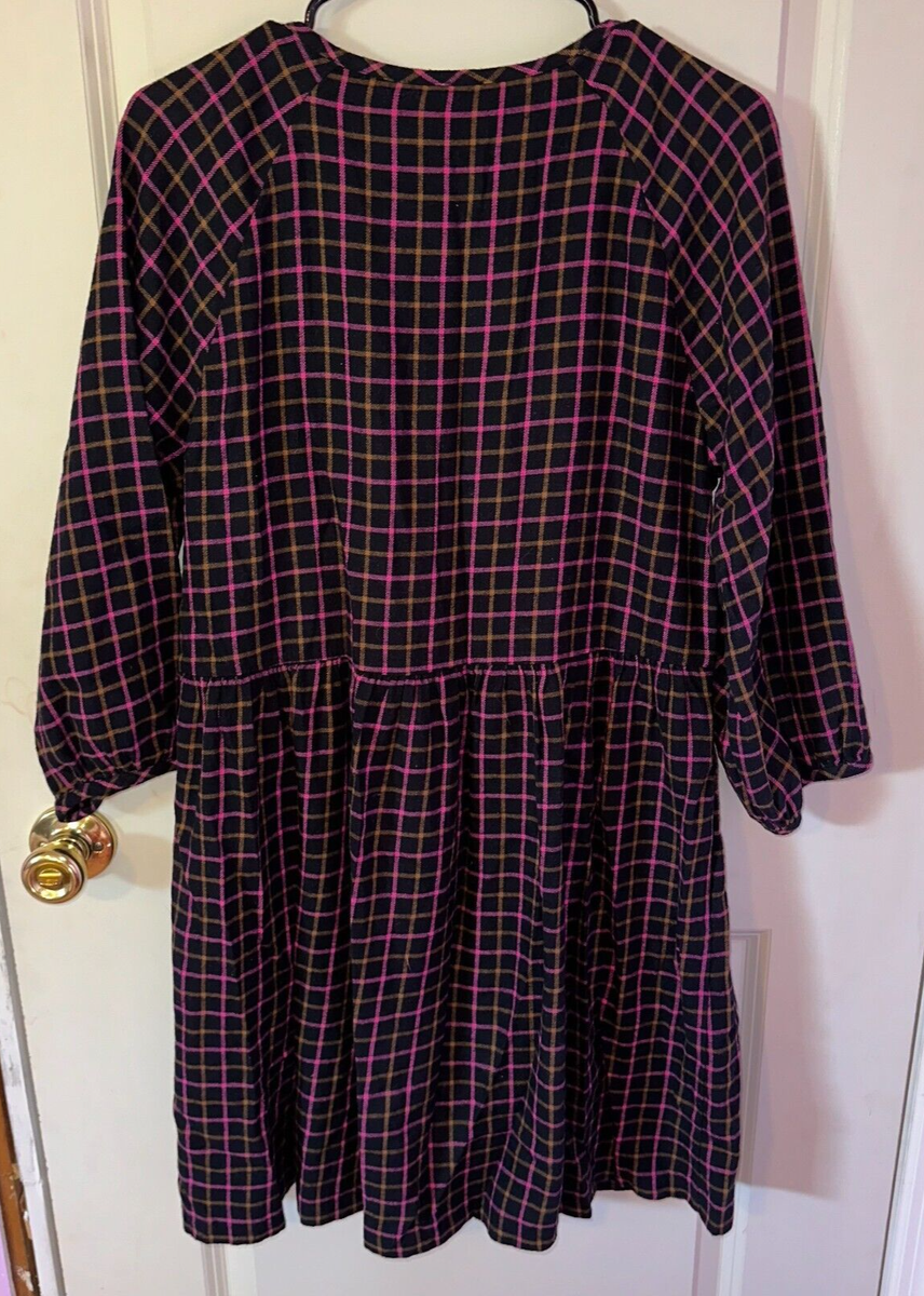madewell plaid shirt dress Flannel Colette Mini Dress in Plaid