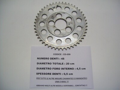 Corona Dentata Posteriore 68 Denti Per MiniMoto 47cc 49cc - Ricambio Per Catena 6mm - Foto 2