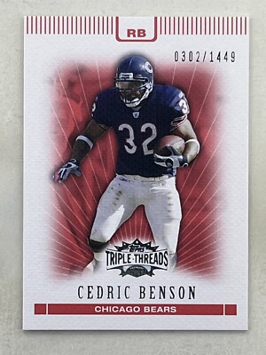 Cedric Benson 2007 Topps Triple Threads /1449 #45 NFL Chicago Bears RB Card