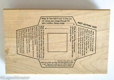 Art Gone Wild Square Shaker Card Wood Mount Rubber Stamp