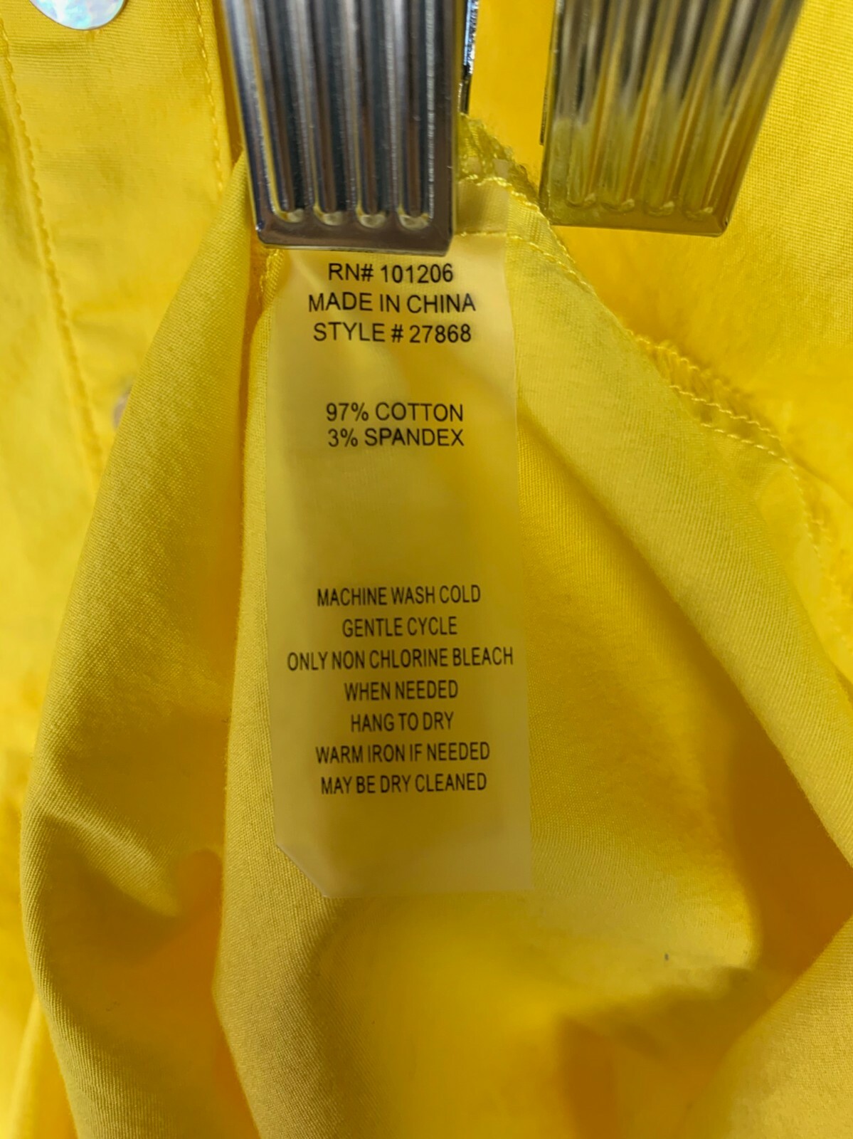 Soft Surroundings Yellow Button Collar Blouse Top… - image 3