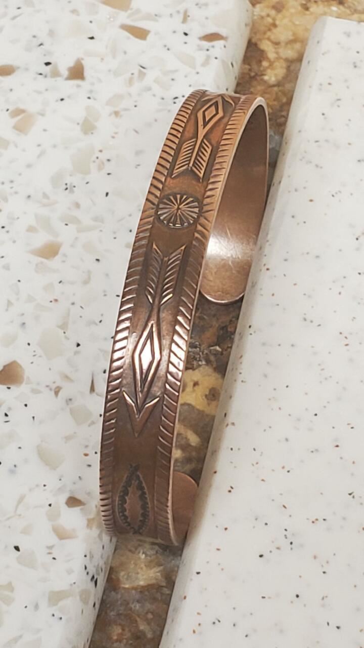 Vintage Solid "Copper Bell" Trading Post Arrow Cu… - image 1