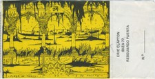 ERIC CLAPTON 1977 Ibiza Plaza de Toros Concert Ticket