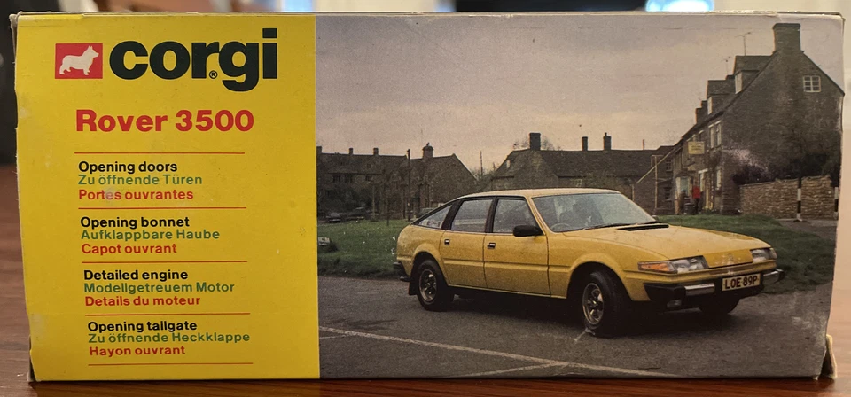 DE COLECCIÓN-CORGI~#338~ROVER 3500 ~AZUL METÁLICO~RUEDAS DE CUATRO RADIOS~COMO NUEVO EN CAJA Foto 4 de 4