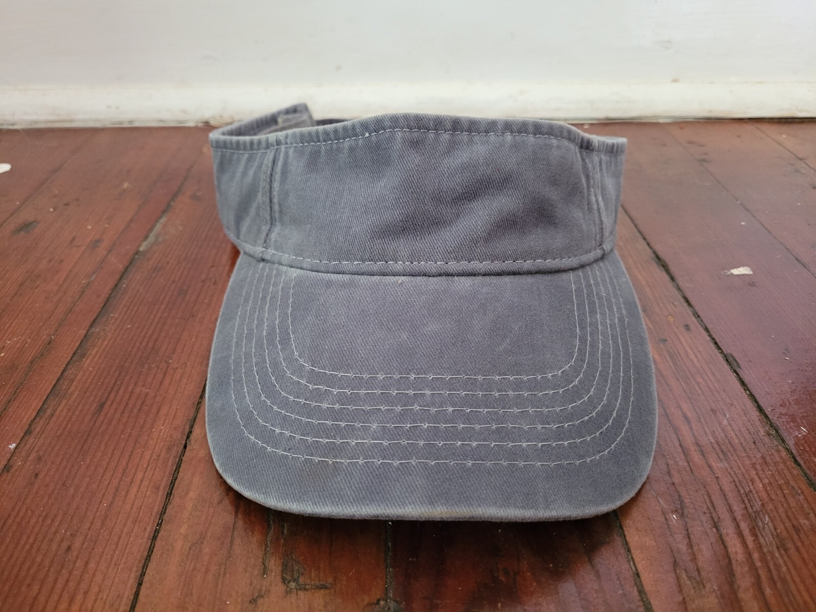 Dark Gray Blank Front Strapback Visor - image 1