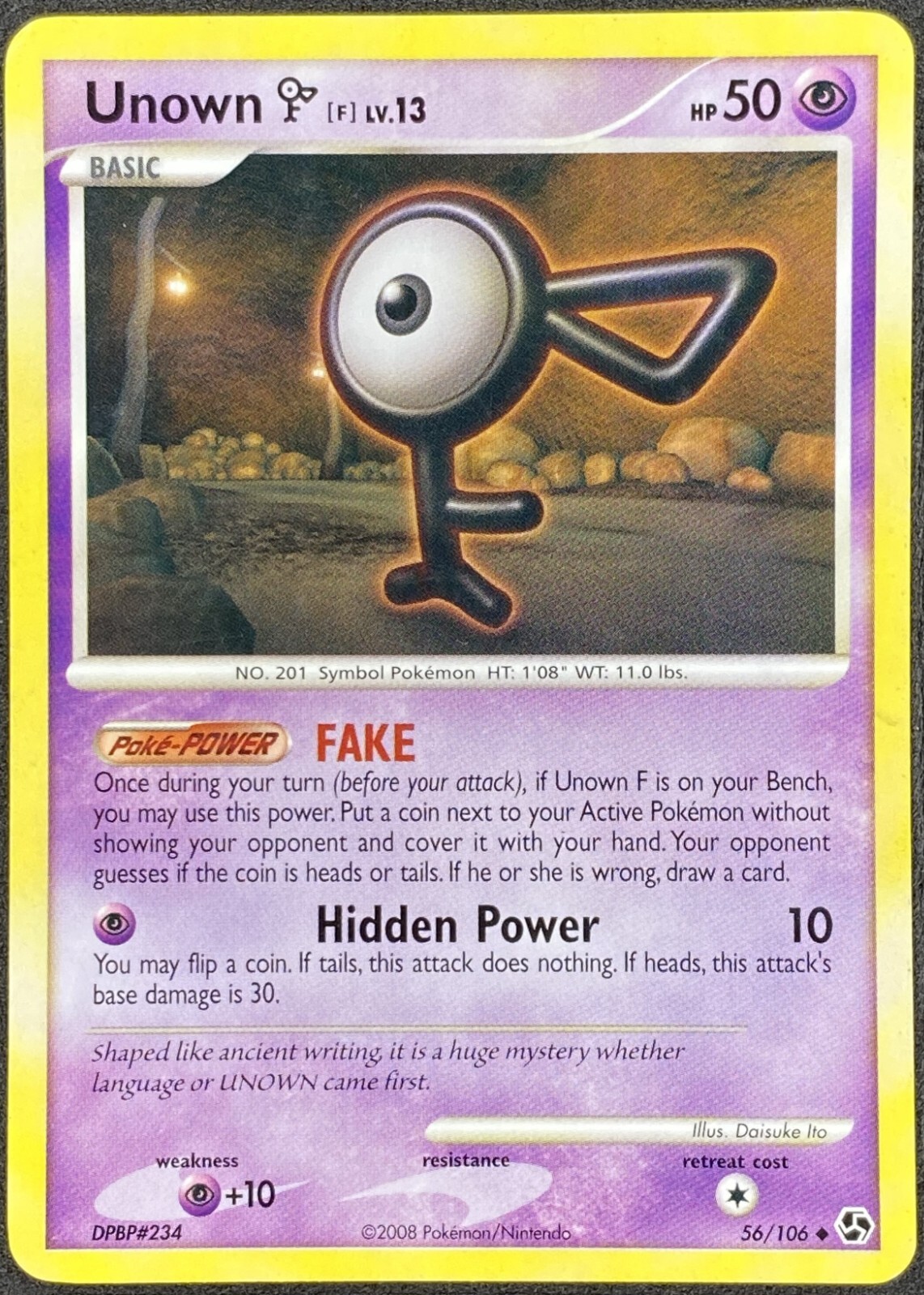 Pokémon Unown F 56/106 GE Great Encounters LP