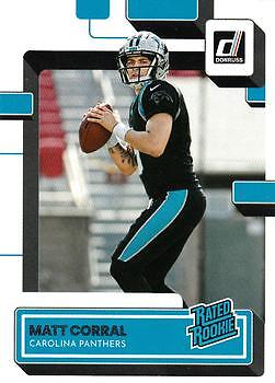 Matt Corral 2022 Donruss Rated Rookie - #302 - Carolina Panthers