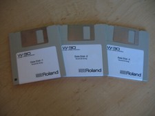 Roland W-30 Original Issue Sound/Demo Disk Set 3 Disks