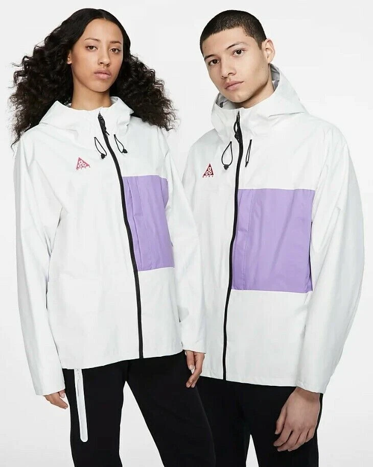NIKE ACG Waterproof Packable Jacket BQ7340-121 White Lavender Size M NWT