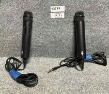 Singing Machine Karaoke Microphone Pair Wired Handheld Black Used