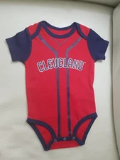 Cleveland Guardians 6-9 months Bodysuit one piece t-shirt Infant Navy/Red