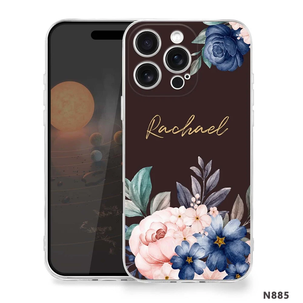 Floral TPU Phone Case for iPhone 15 16 Plus 14 13 12 11 XS Pro Max