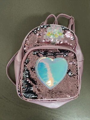 Rucksack Mädchen Rosa Pailletten - Bild 1 von 2