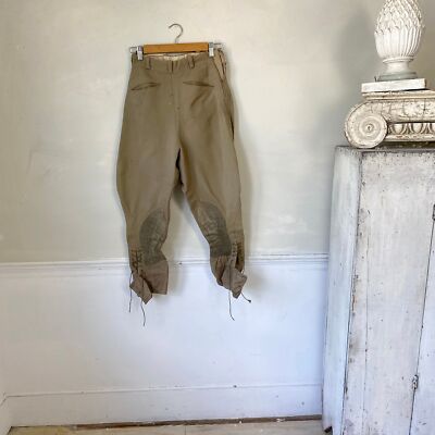 1930s Vintage Riding Pants Jodhpurs Wool Pants Men's Riding