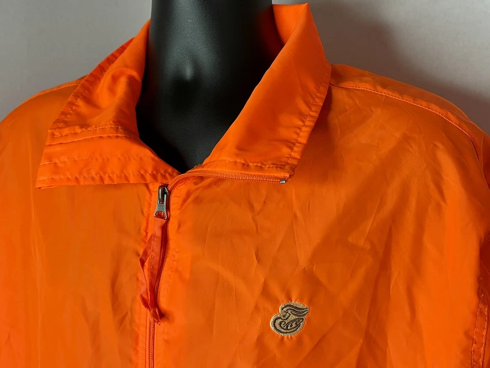 PANERA BREAD EMPLOYEE WINDBREAKER JACKET, ORANGE, SIZE LARGE, NEW NWOT, GENUINE - Image 2 of 4