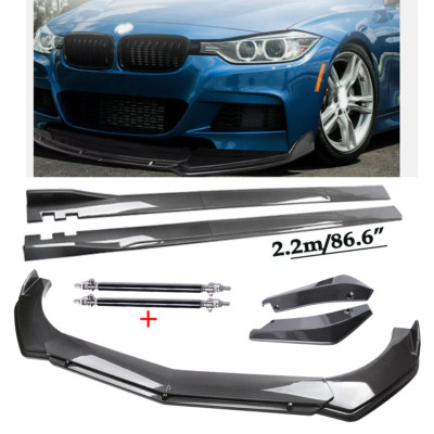 Carbon Fiber Front Bumper Lip Spoiler For BMW F10/F11 520i 528i 535i 550i Side