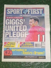 SPORT FIRST ON SUNDAY NEWSPAPER - Sept 3 2000 - GIGGS