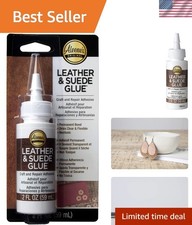 Versatile Leather  Suede Glue 2 fl oz - Fast-Drying Clear Adhesive for Crafts