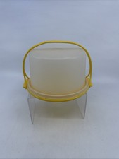 Vintage Tupperware Toys 1498 Yellow Cake Carrier  Sheer Top  Yellow Strap