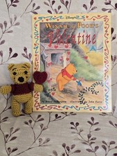 Crochet Bear  Pooh Bear Valentine Book Friends Set Crochet Bear, Heart w/book