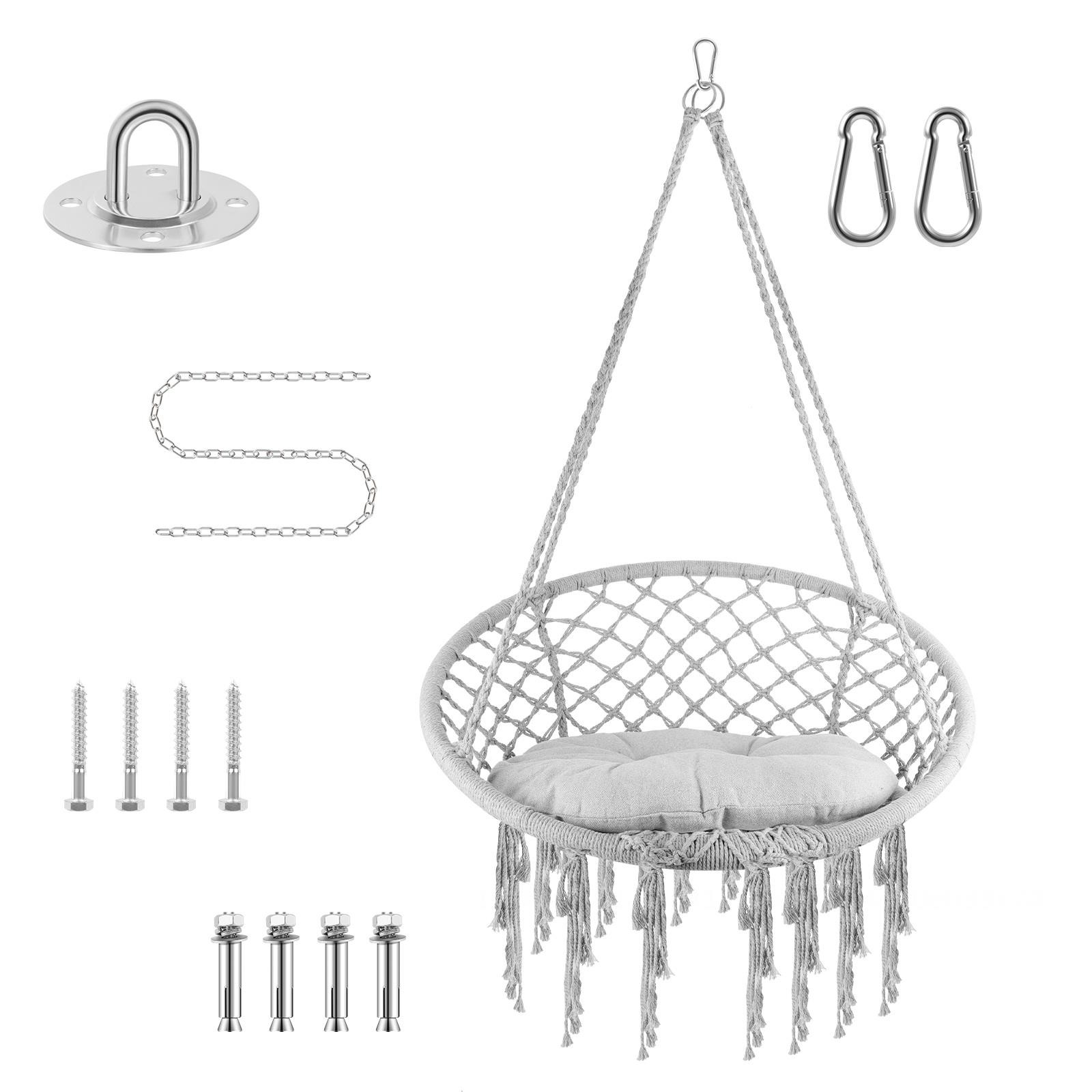 Hanging Swing Chair 330 Lbs For Indoor Outdoor Bedroom Garde