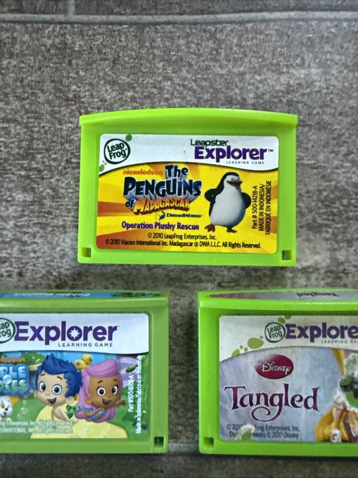 Leap Frog LeapPad Explorer Learning Game Cartridge Lot 11 Disney Tangled Cars - Image 2 of 4
