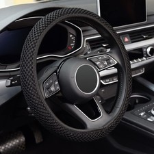 KAFEEK Elastic Stretch Steering Wheel Cover,Warm in Winter and Cool black